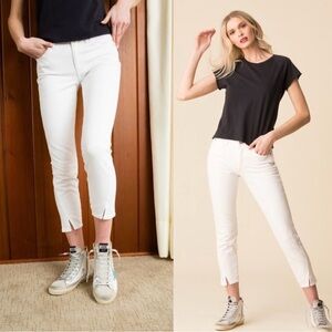 NWT AMO White Twist Sea Salt Ankle Skinny Jeans 24